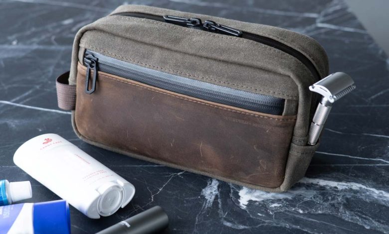 leather toiletry bag